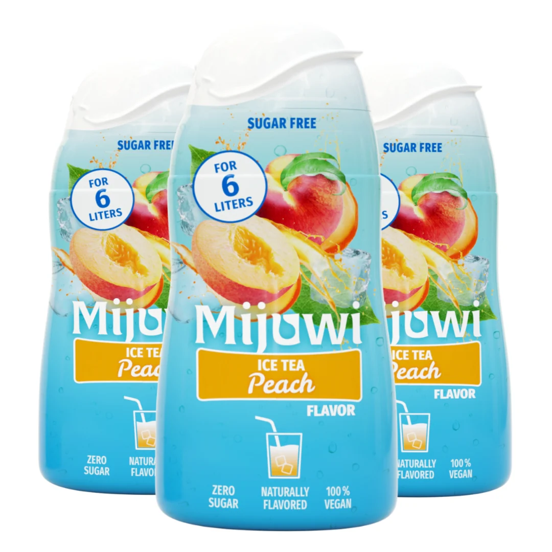 Mijuwi Fantastic Starter Set Sirup ohne Zucker - 6x 48 ml, zuckerfreier Sirup + Shaker, 100% vegan, für 6-8 Liter Getränk pro Sirup, natürlich aromatisiert, Wild Cola, Dragonfruit & Mango, Grenadine, Apple & Pear, Vanilla Beach, Ice Tea Peach - Bild 5